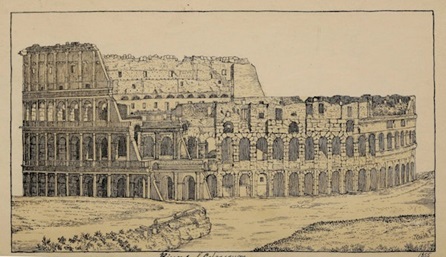  Illustration of the Colosseum of Rome as done by Richard Deakin.